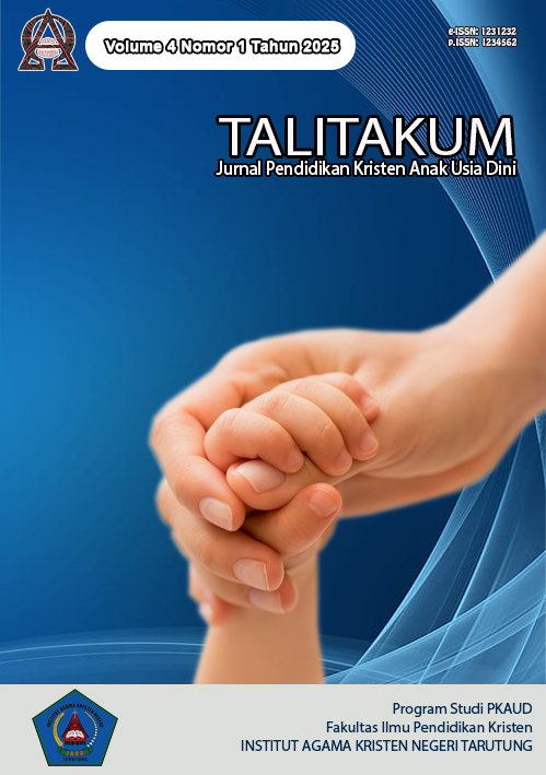 					View Vol. 4 No. 1 (2025): Talitakum: Jurnal Pendidikan Kristen Anak Usia Dini
				